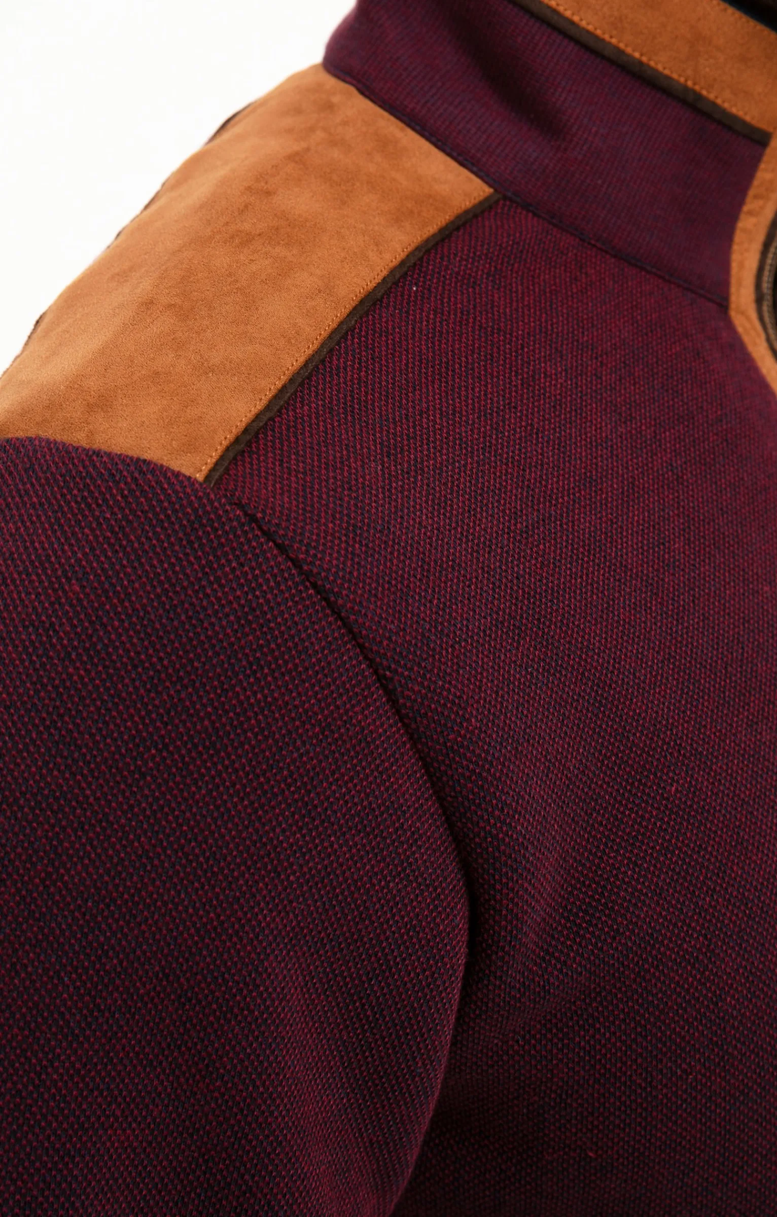 Polos & Tee-shirts<Armand Thiery Polo col montant manches longues - Bordeaux