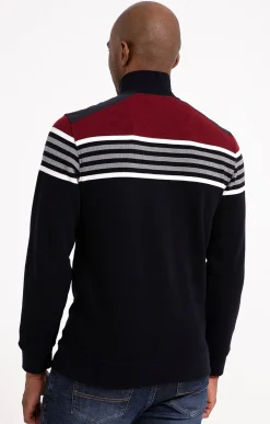 Polos & Tee-shirts<Armand Thiery Polo col montant manches longues Ray - Bordeaux