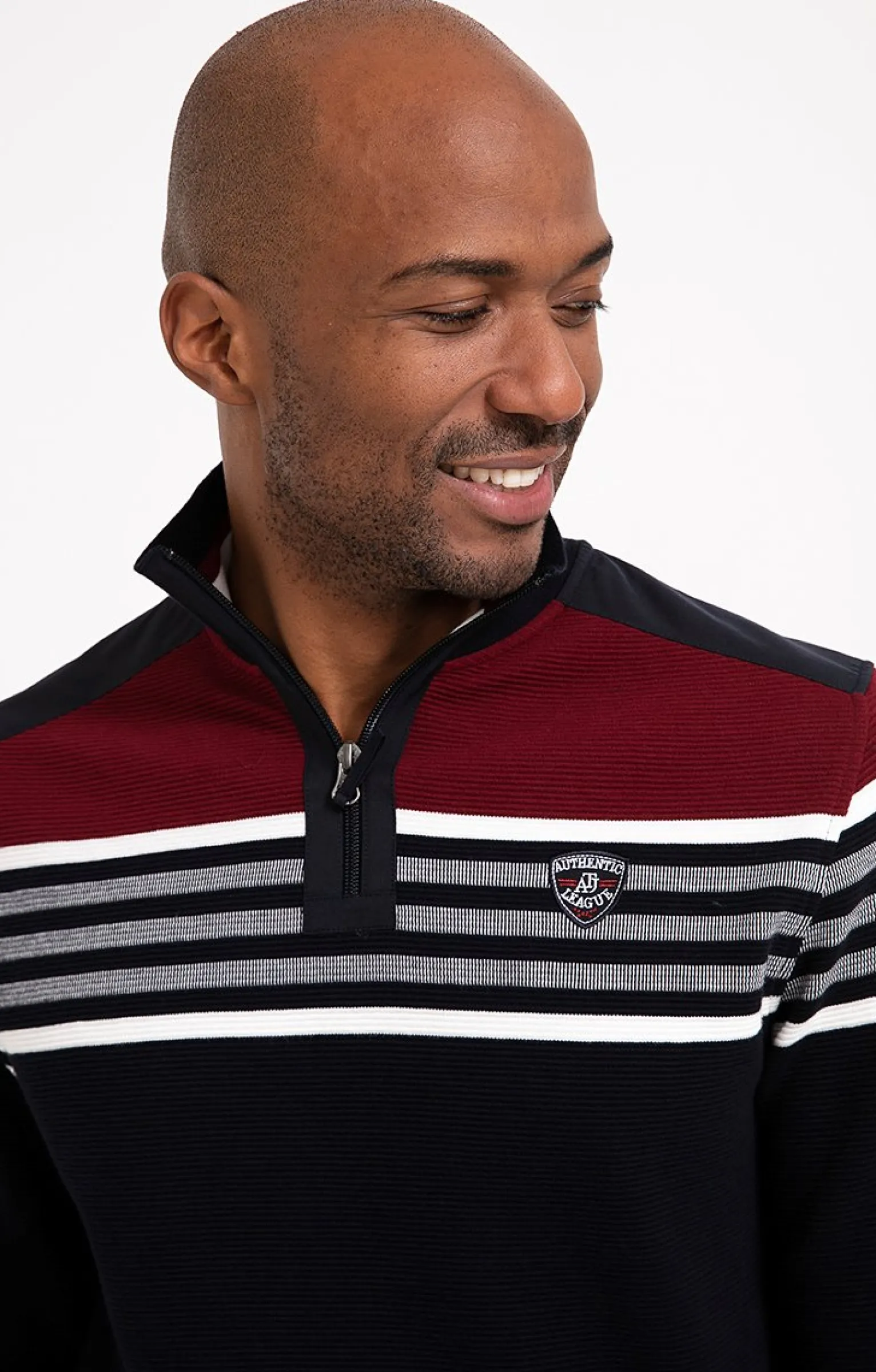 Polos & Tee-shirts<Armand Thiery Polo col montant manches longues Ray - Bordeaux