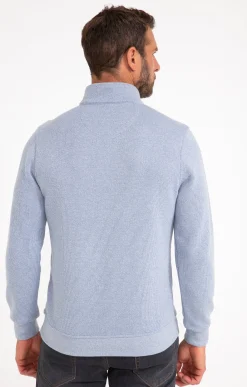 Polos & Tee-shirts<Armand Thiery Polo col montant manches longues Chaud - Bleuciel