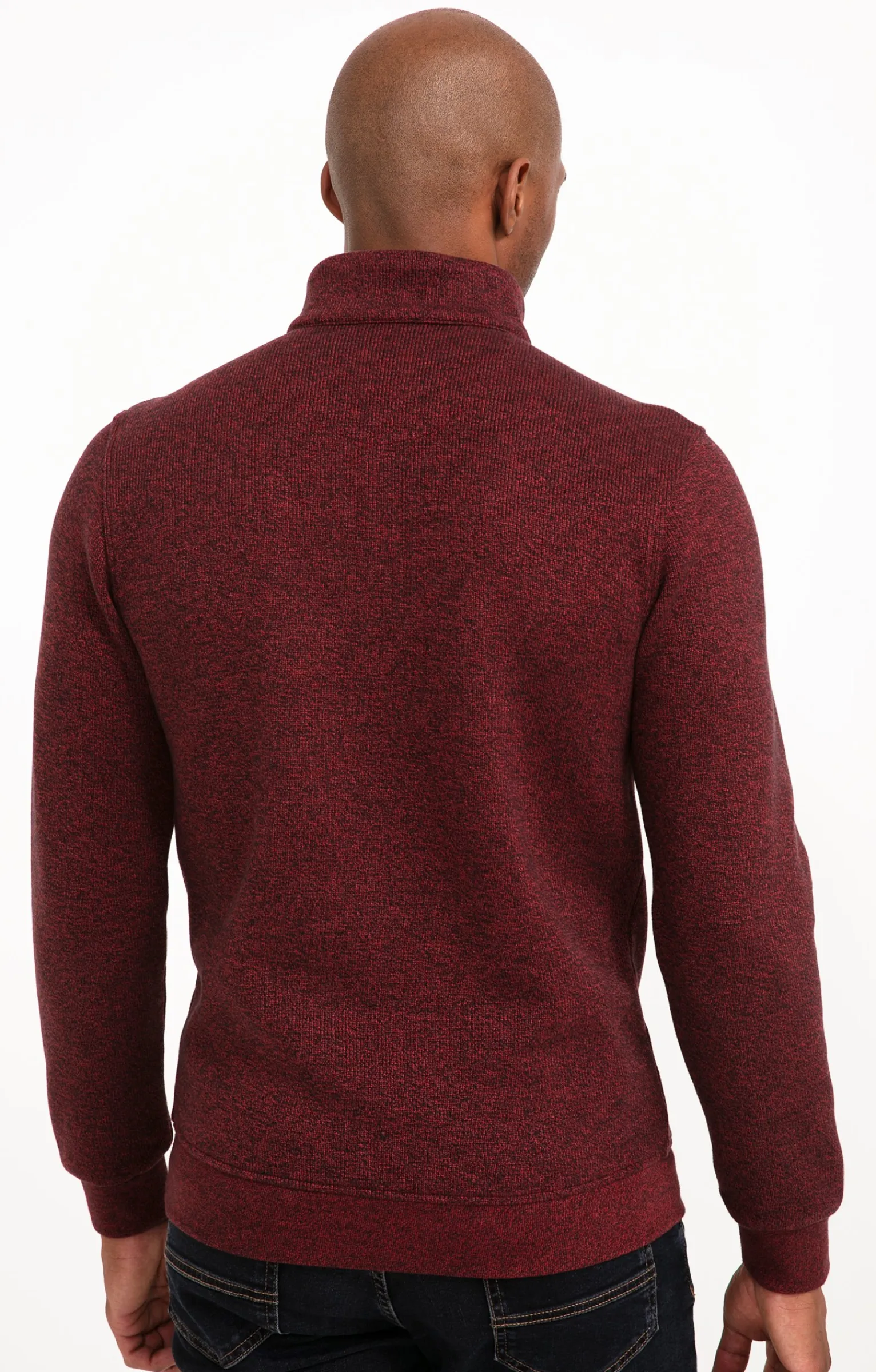 Polos & Tee-shirts<Armand Thiery Polo col montant manches longues Chaud - Bordeaux