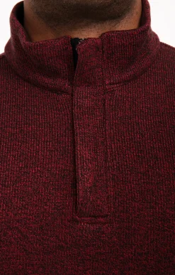 Polos & Tee-shirts<Armand Thiery Polo col montant manches longues Chaud - Bordeaux
