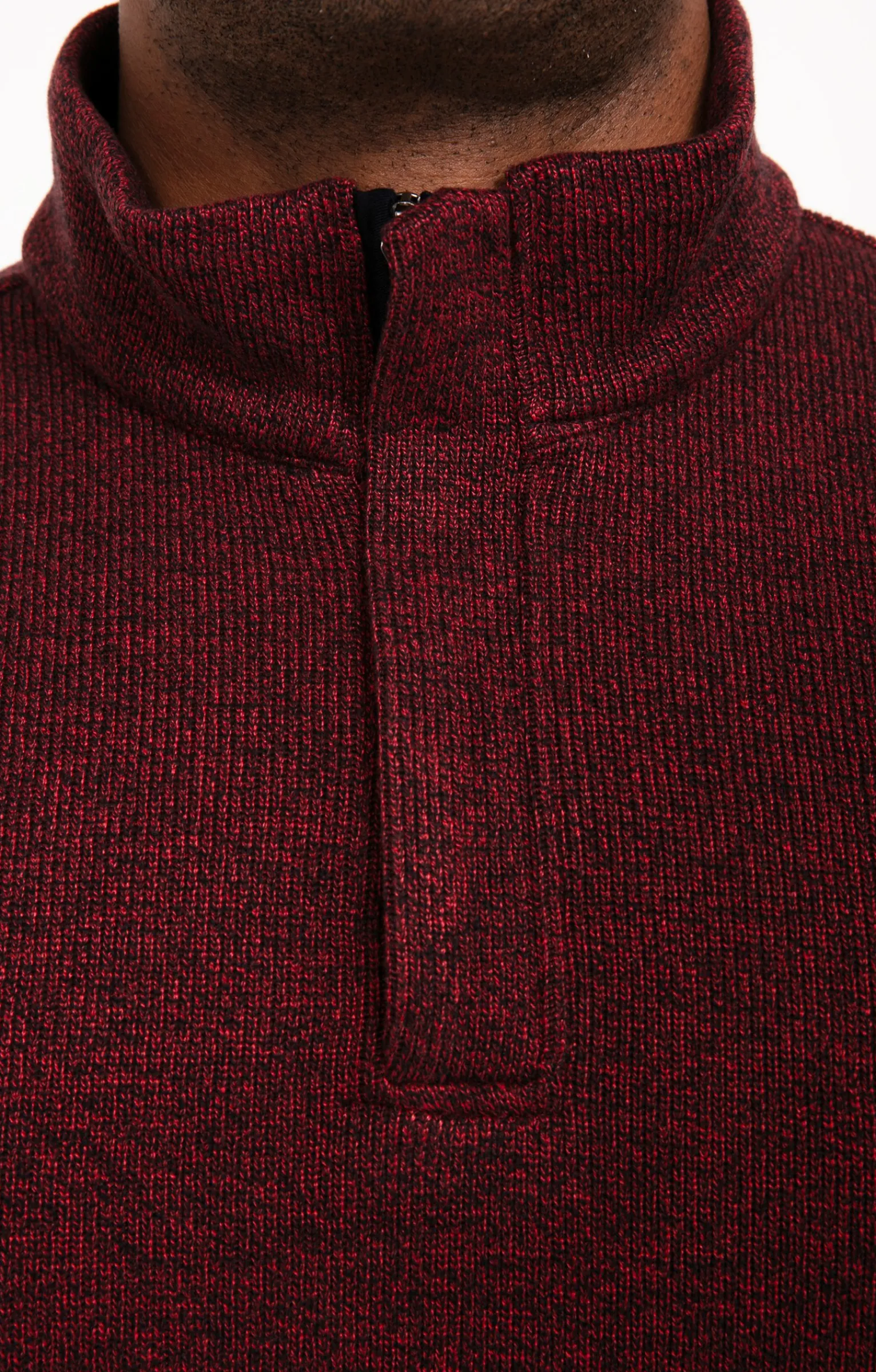 Polos & Tee-shirts<Armand Thiery Polo col montant manches longues Chaud - Bordeaux
