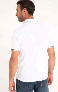 Polos & Tee-shirts<Armand Thiery Polo manches courtes Badgy - Blanc