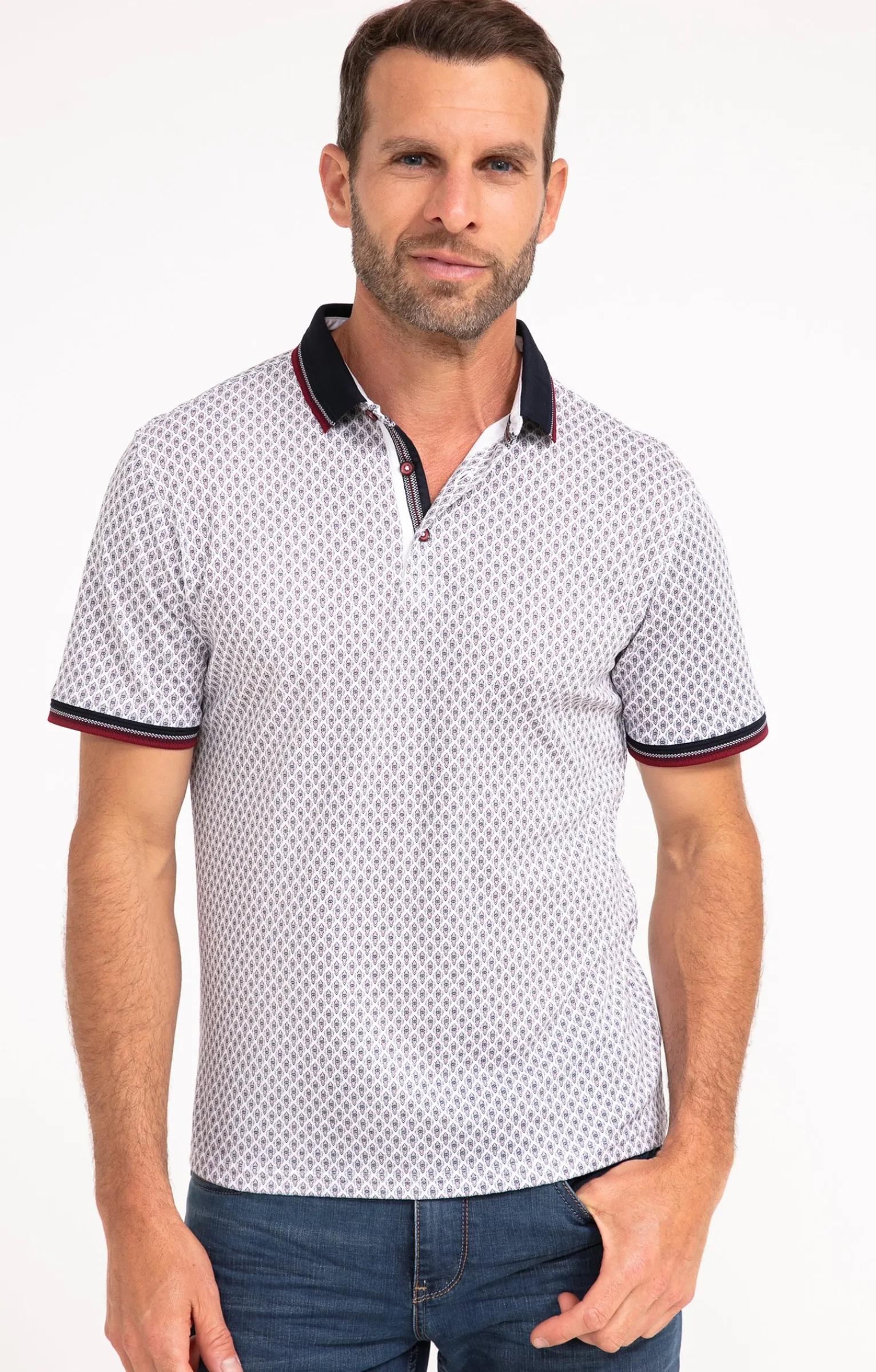 Polos & Tee-shirts<Armand Thiery Polo manches courtes Barca - Blanc