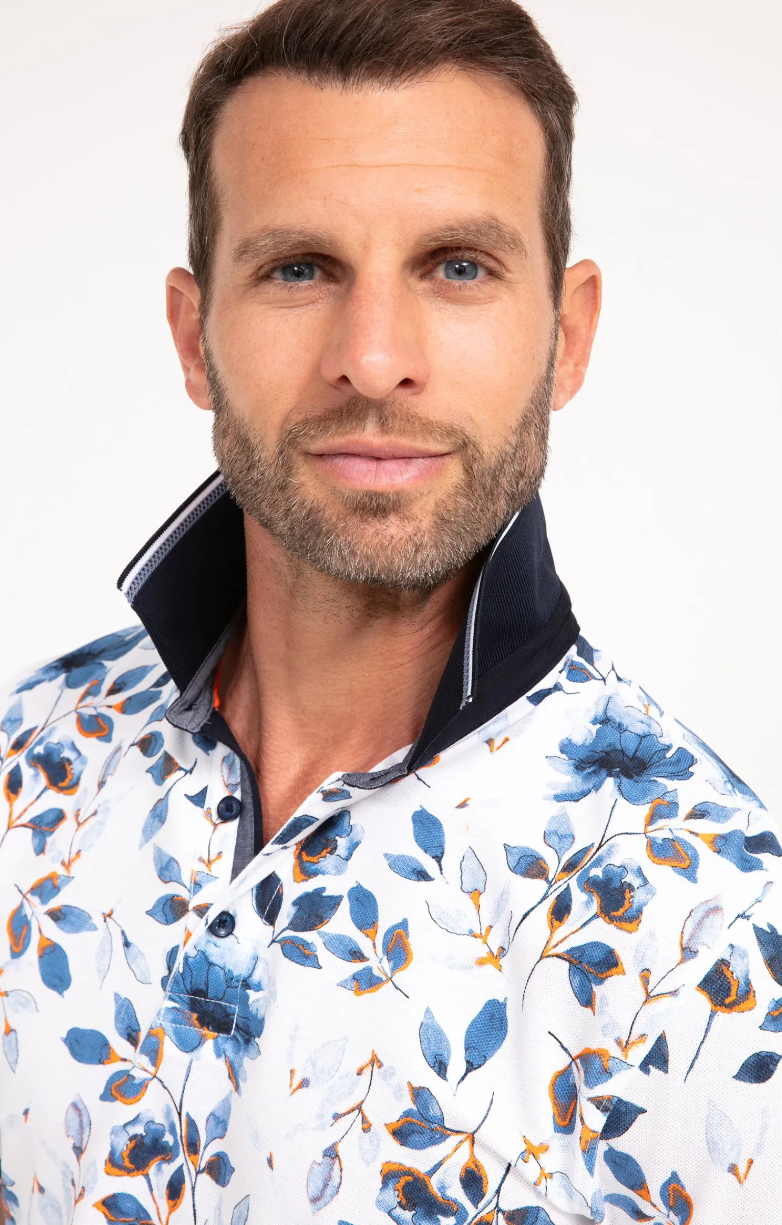 Polos & Tee-shirts<Armand Thiery Polo manches courtes Flower - Blanc