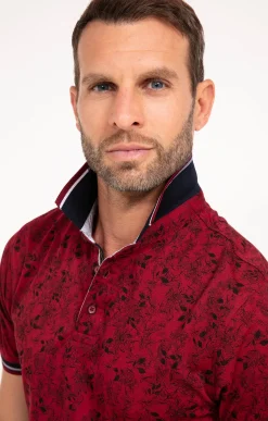 Polos & Tee-shirts<Armand Thiery Polo manches courtes Spot Leaf - Rouge