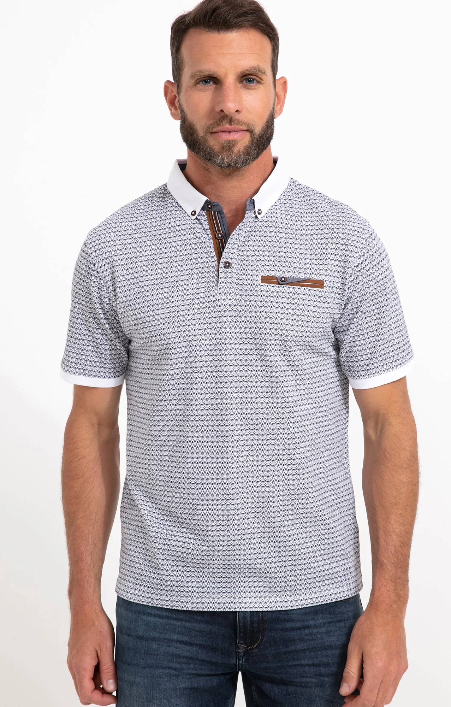 Polos & Tee-shirts<Armand Thiery Polo manches courtes Vegas - Blanc