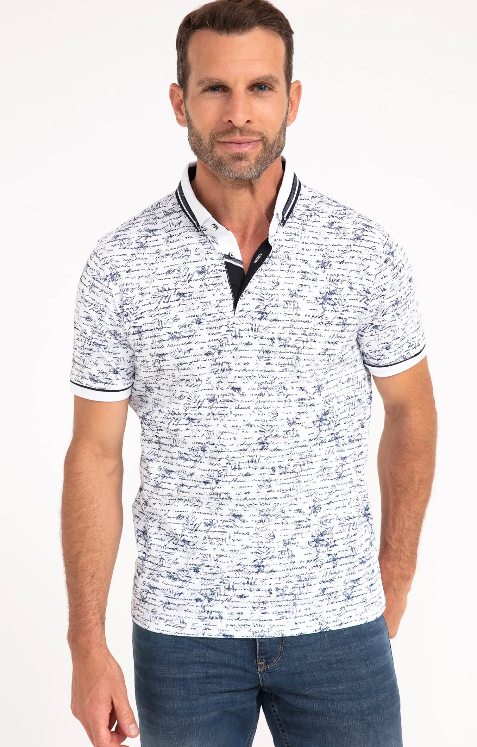 Polos & Tee-shirts<Armand Thiery Polo manches courtes Writy - Blanc