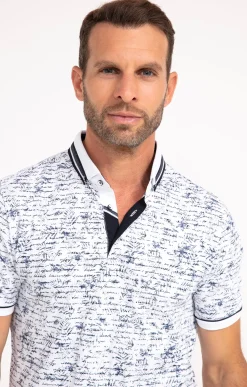 Polos & Tee-shirts<Armand Thiery Polo manches courtes Writy - Blanc