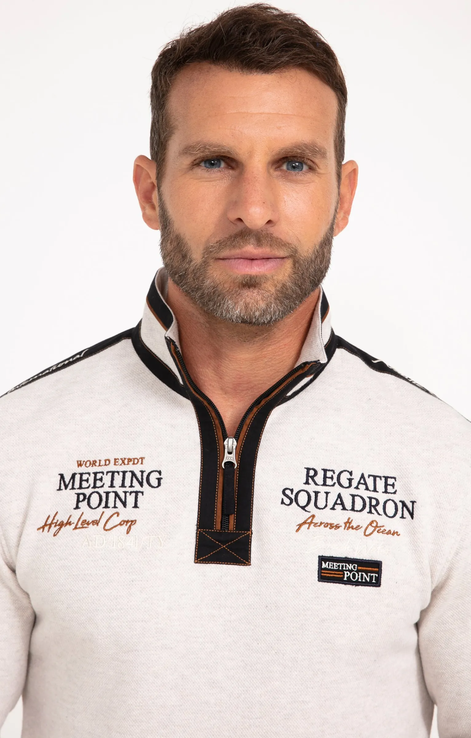 Polos & Tee-shirts<Armand Thiery Polo manches longues Badgy - Écru