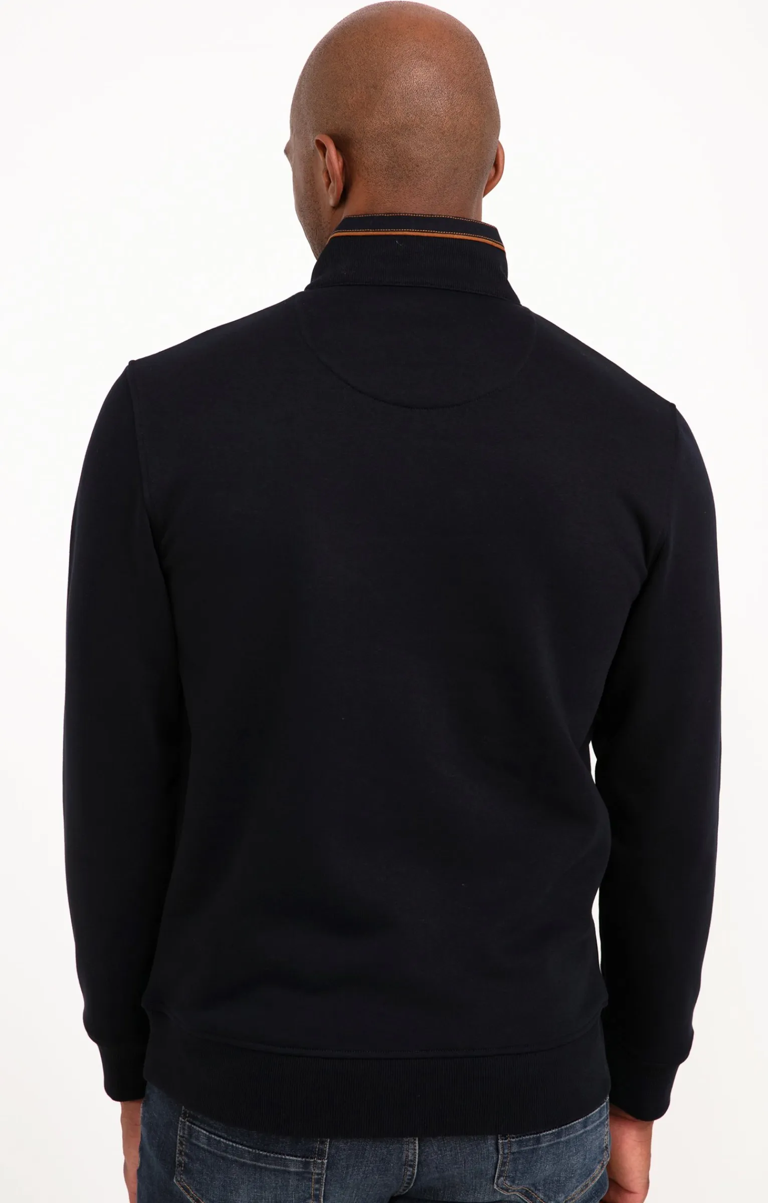 Polos & Tee-shirts<Armand Thiery Polo manches longues col montant Sued - Marine
