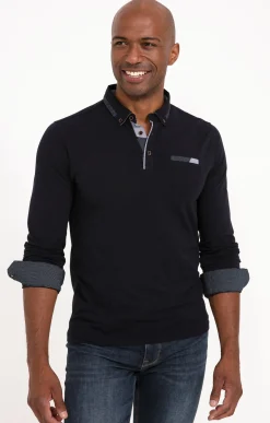 Polos & Tee-shirts<Armand Thiery Polo manches longues New Dot - Marine