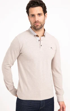 Polos & Tee-shirts<Armand Thiery Polo manches longues PK Barca - Beige