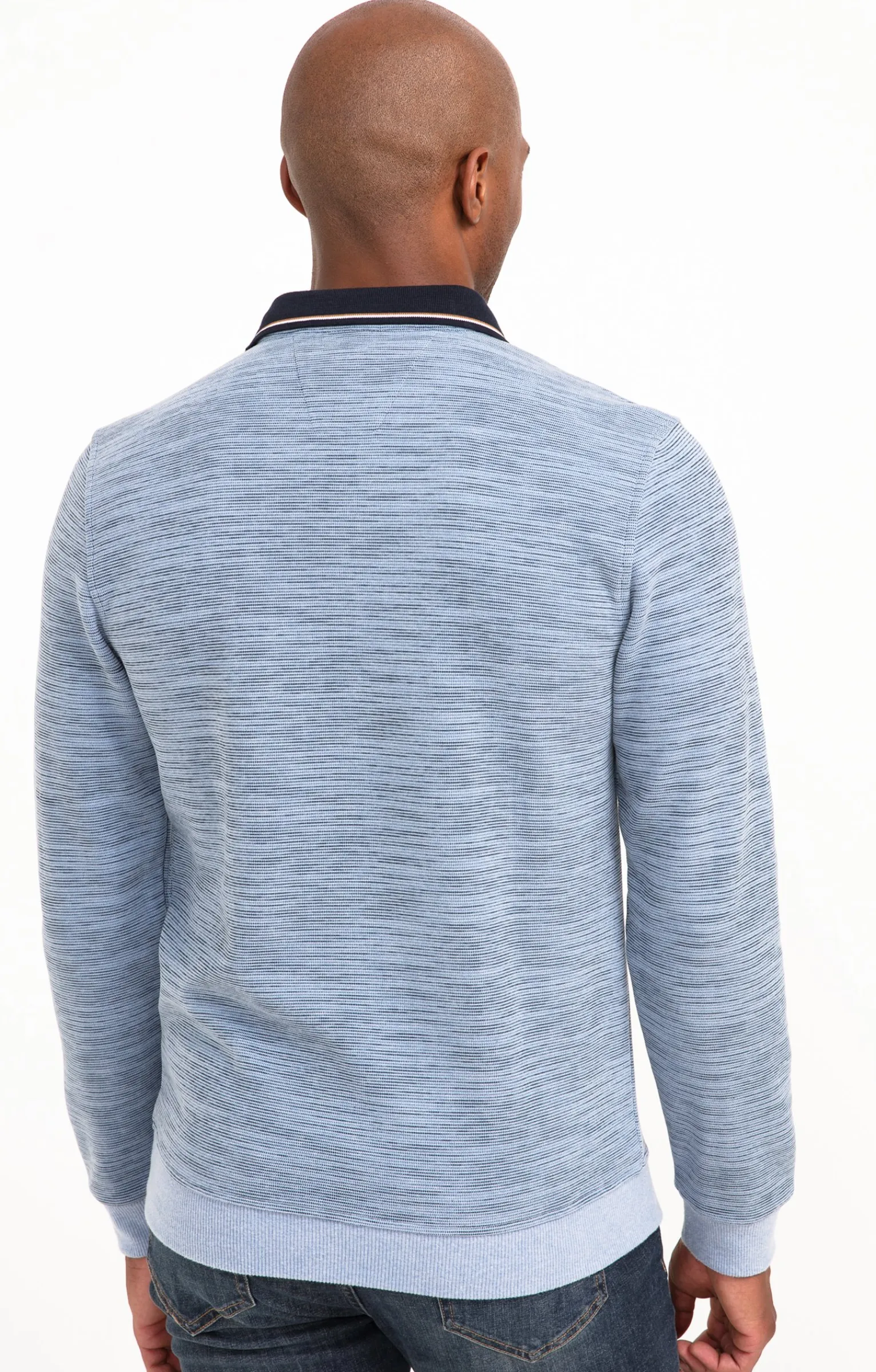 Polos & Tee-shirts<Armand Thiery Polo manches longues Print - Bleuciel
