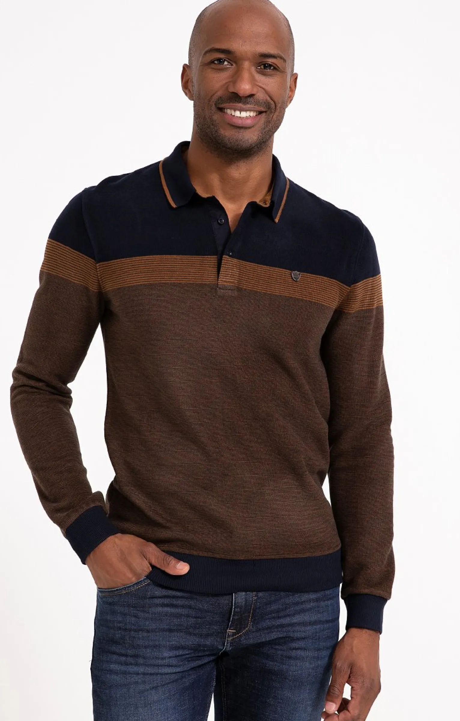 Polos & Tee-shirts<Armand Thiery Polo manches longues Ray - Marine