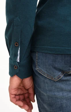 Polos & Tee-shirts<Armand Thiery Polo manches longues Romantique - Pétrole