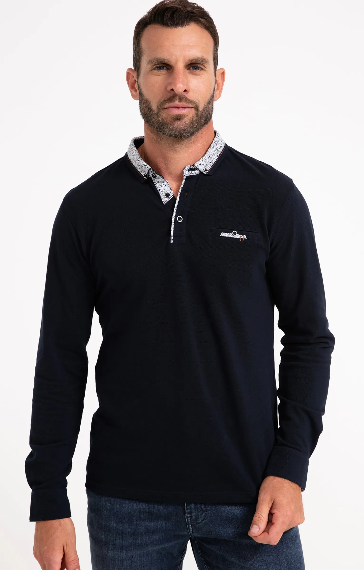 Polos & Tee-shirts<Armand Thiery Polo manches longues Romantique - Marine