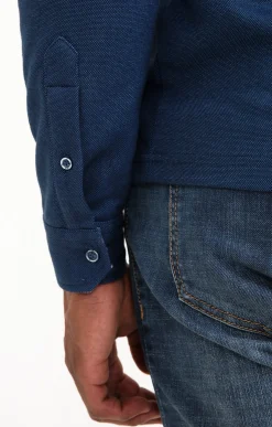 Polos & Tee-shirts<Armand Thiery Polo manches longues Sheldon - Bleu