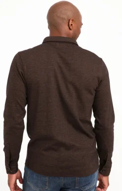 Polos & Tee-shirts<Armand Thiery Polo manches longues Sheldon - Marron