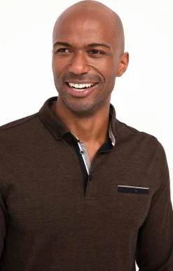 Polos & Tee-shirts<Armand Thiery Polo manches longues Sheldon - Marron