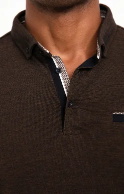 Polos & Tee-shirts<Armand Thiery Polo manches longues Sheldon - Marron