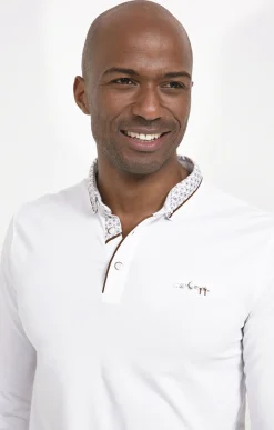Polos & Tee-shirts<Armand Thiery Polo manches longues Sued Barca - Blanc