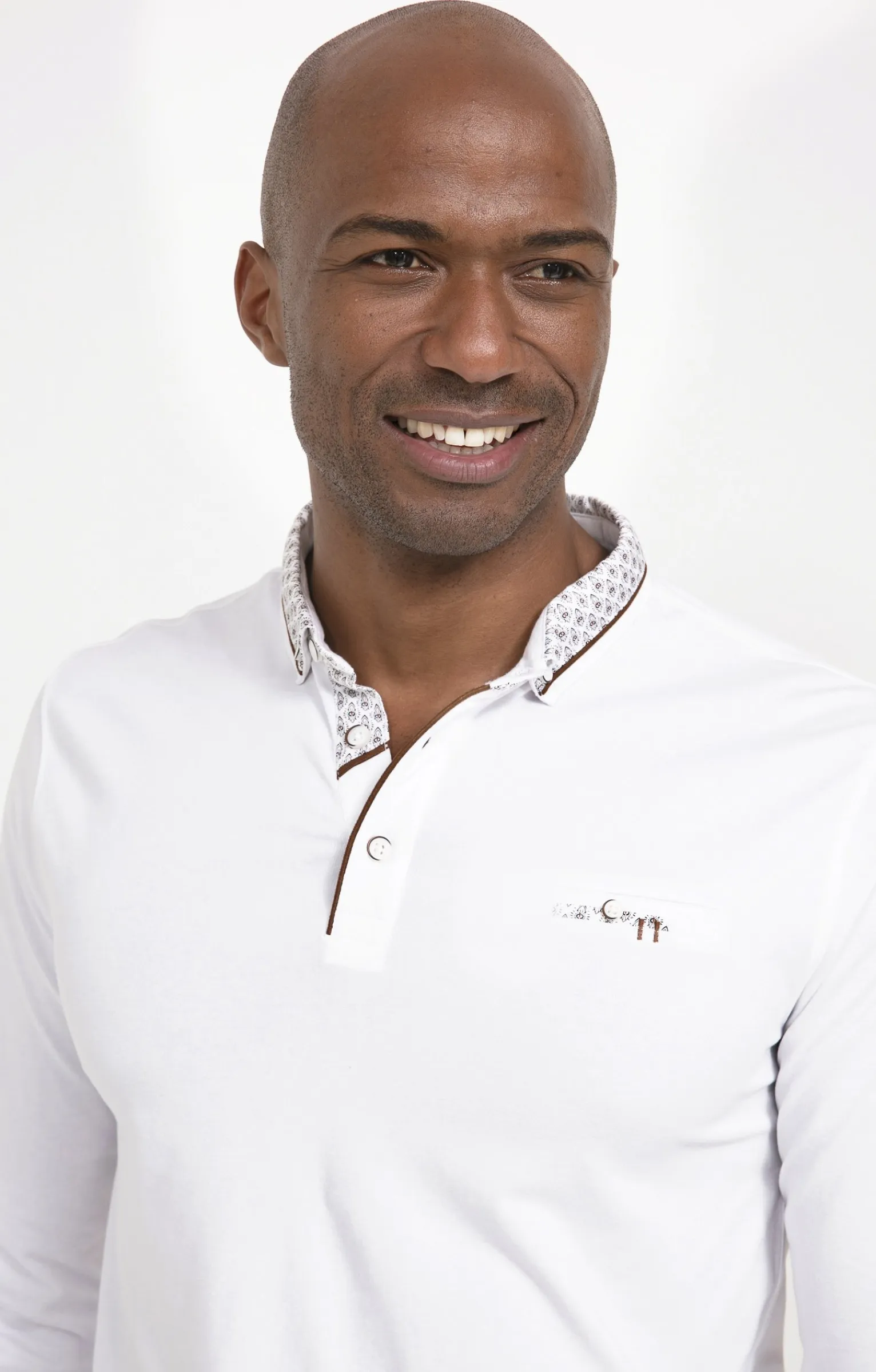 Polos & Tee-shirts<Armand Thiery Polo manches longues Sued Barca - Blanc