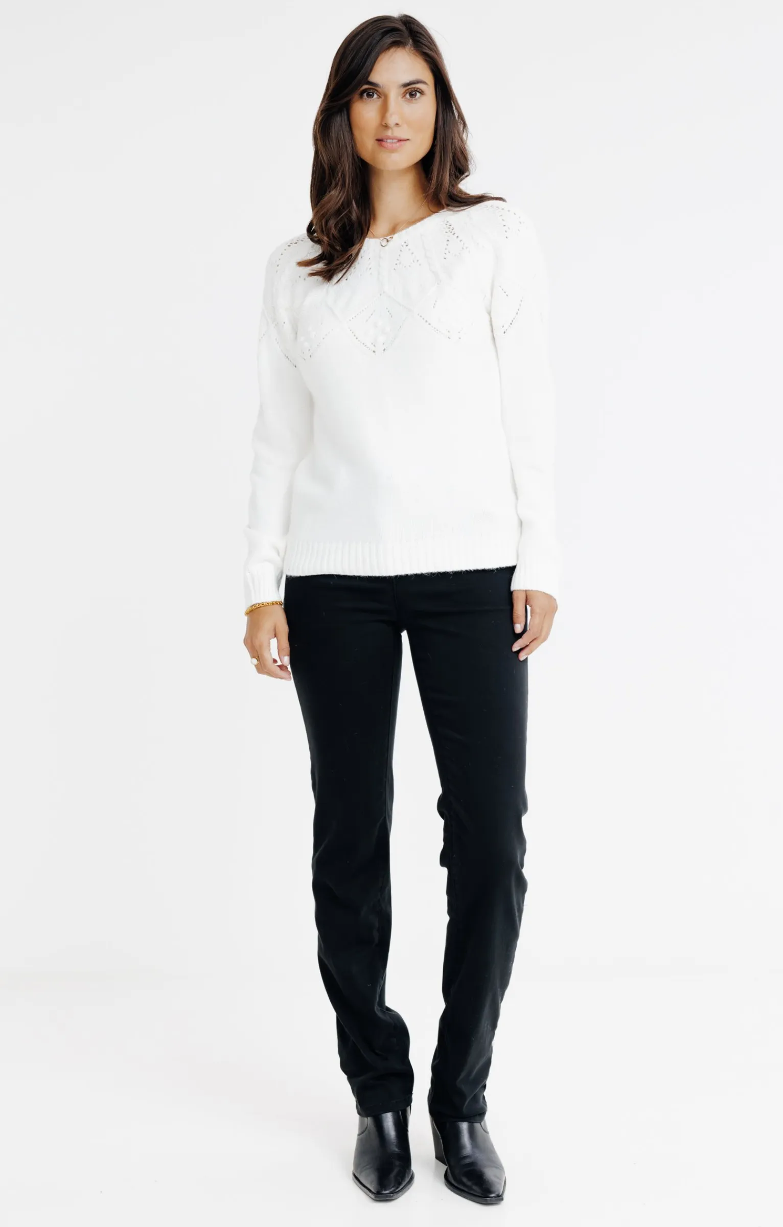 Pulls & Cardigans<Armand Thiery PULL AVEC JEU DE TORSADES - Écru