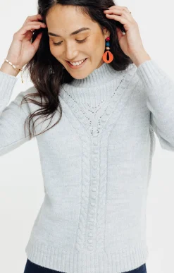 Pulls & Cardigans<Armand Thiery PULL AVEC JEU DE TORSADES - Argent