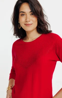 Pulls & Cardigans<Armand Thiery PULL AVEC STRASS - Rouge
