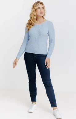 Pulls & Cardigans<Armand Thiery Pull avec torsades - Bleuciel
