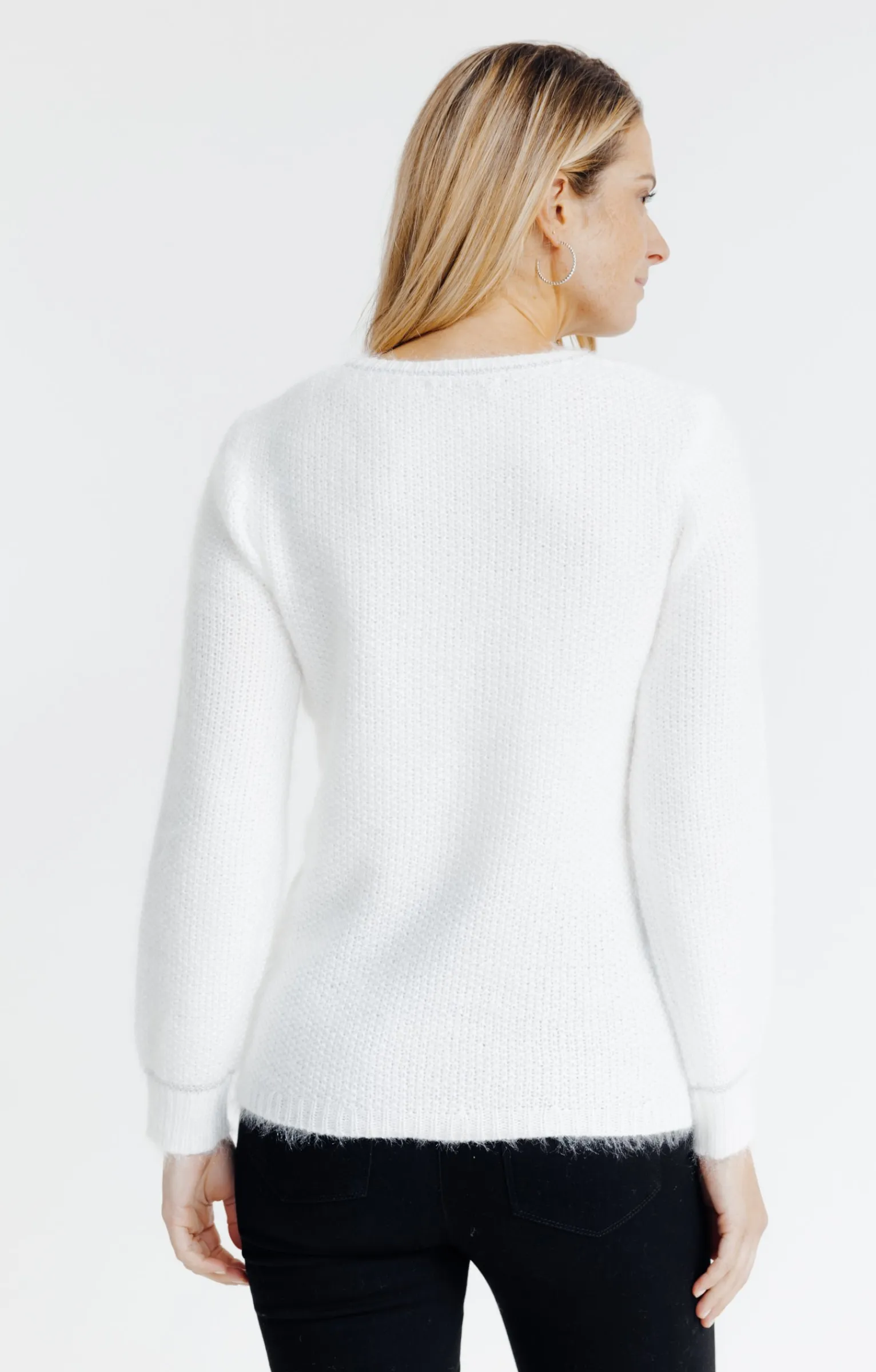 Pulls & Cardigans<Armand Thiery Pull broderie chat - Écru