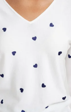 Pulls & Cardigans<Armand Thiery Pull broderie cœur - Écru