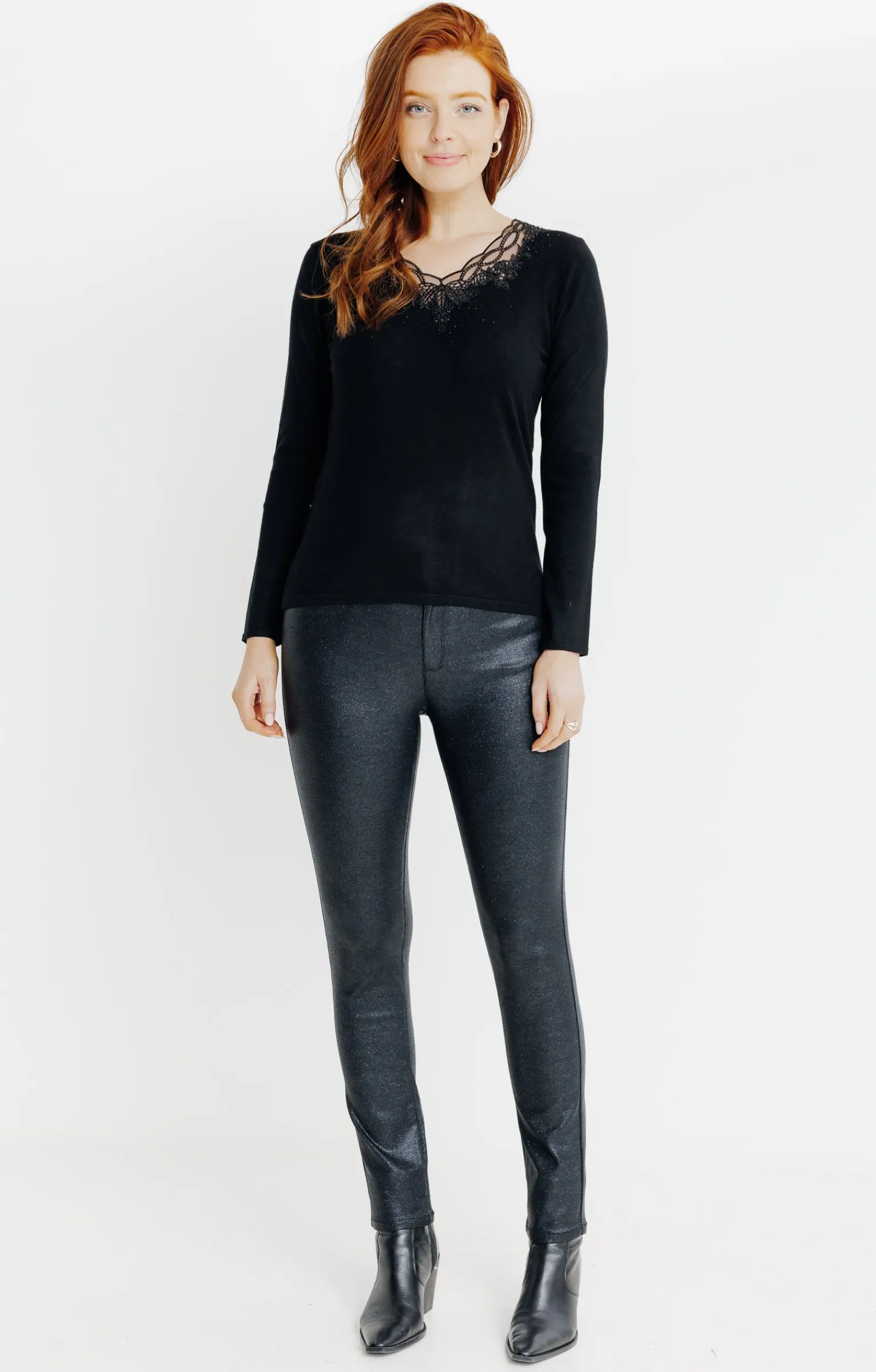 Pulls & Cardigans<Armand Thiery PULL COL BRODE - Noir