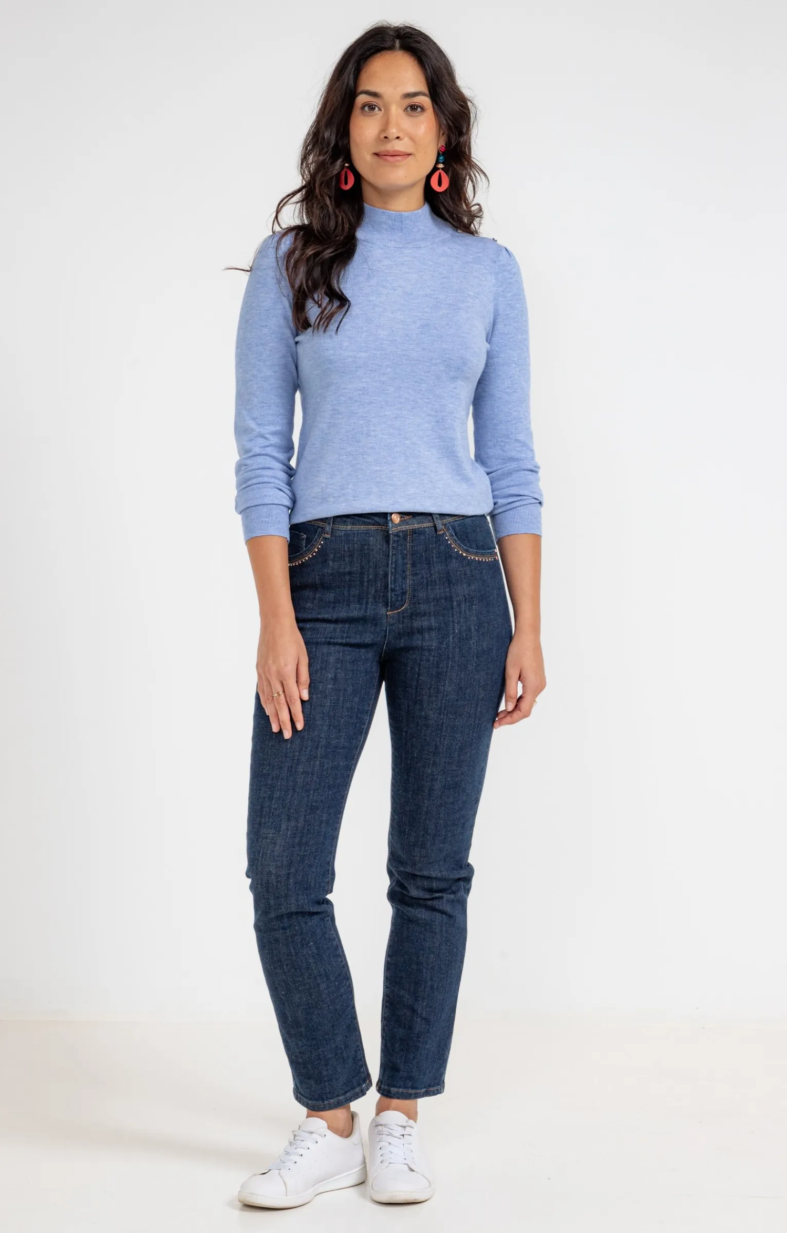 Pulls & Cardigans<Armand Thiery Pull col montant - Bleuciel
