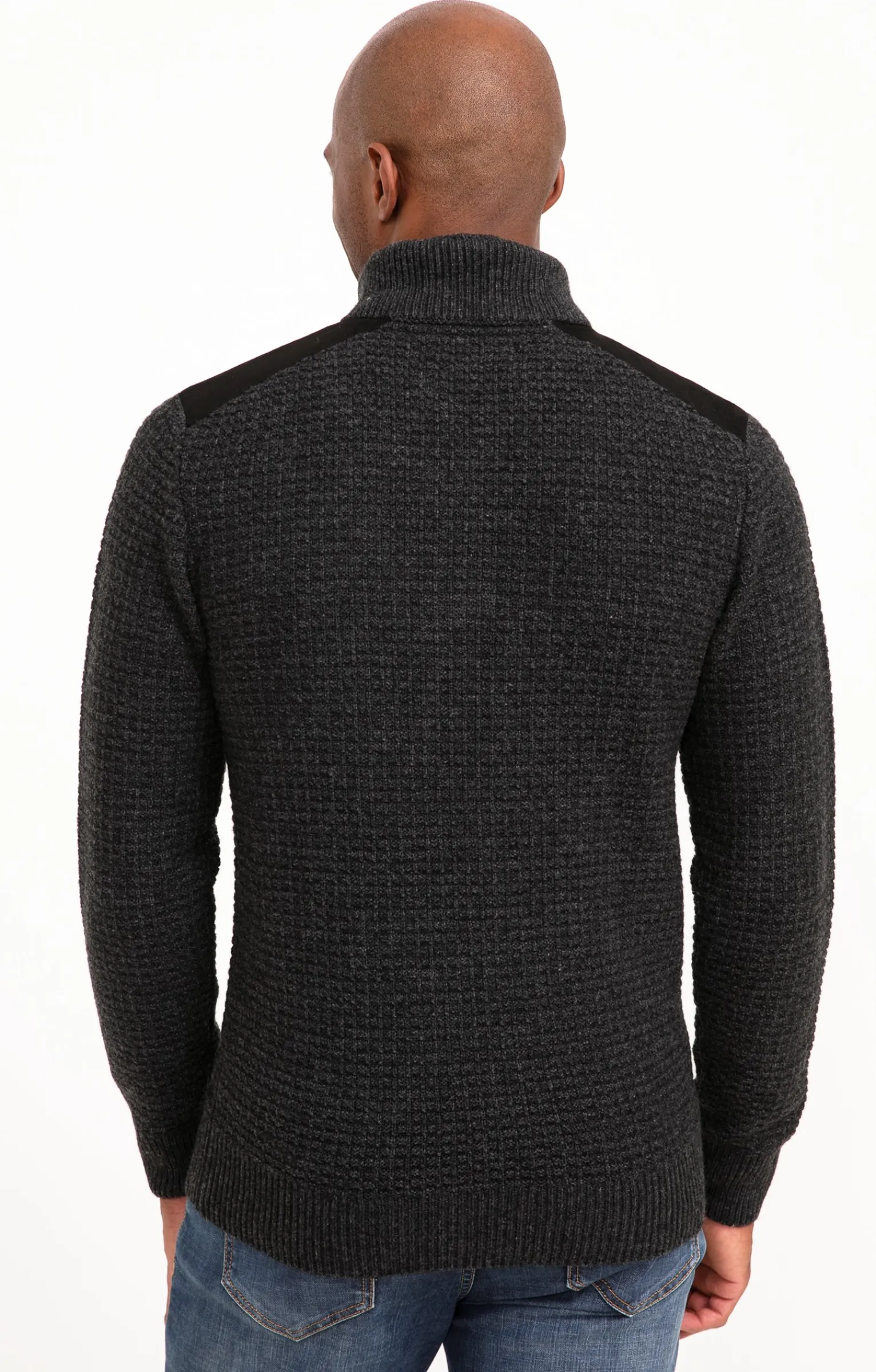 Pulls & Gilets<Armand Thiery Pull col montant avec sherpa - Anthracite