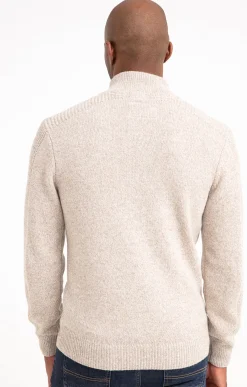 Pulls & Gilets<Armand Thiery Pull col montant boutonné - Beige