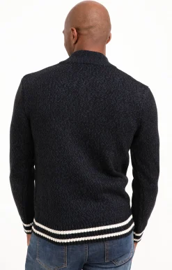 Pulls & Gilets<Armand Thiery Pull col montant brodé - Marine