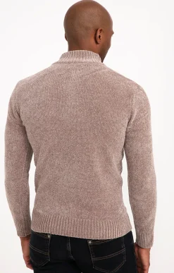 Pulls & Gilets<Armand Thiery Pull col montant chenille - Beige