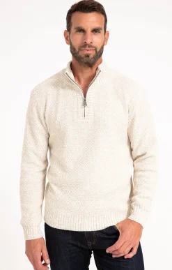 Pulls & Gilets<Armand Thiery Pull col montant doublé polaire - Écru