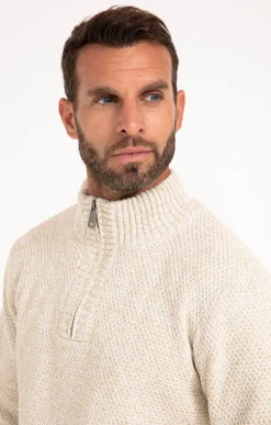 Pulls & Gilets<Armand Thiery Pull col montant doublé polaire - Écru