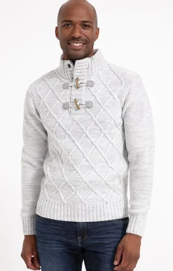 Pulls & Gilets<Armand Thiery Pull col montant torsadé - Grisclair