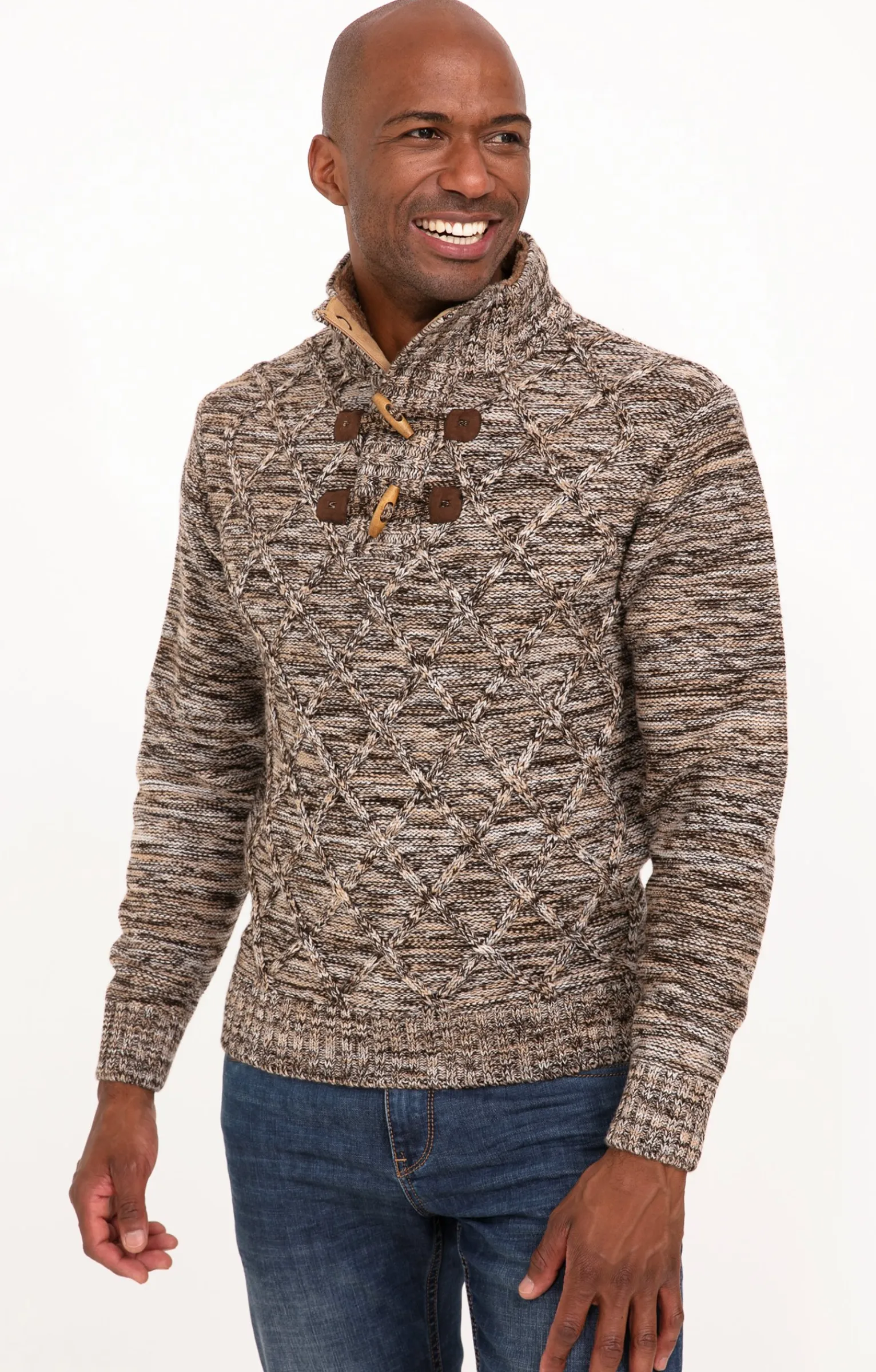 Pulls & Gilets<Armand Thiery Pull col montant torsadé - Camel