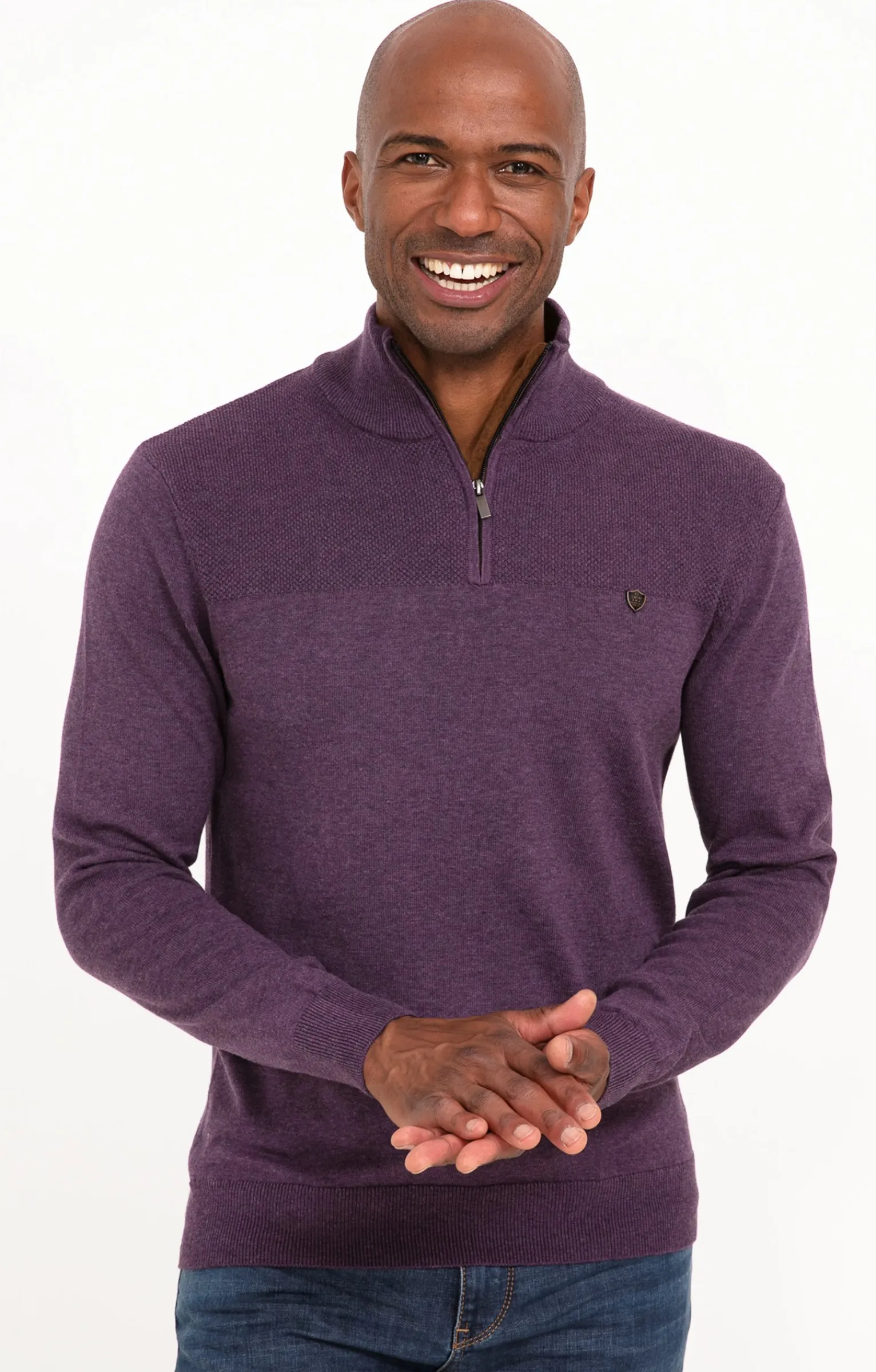 Pulls & Gilets<Armand Thiery Pull col montant zippé - Parme