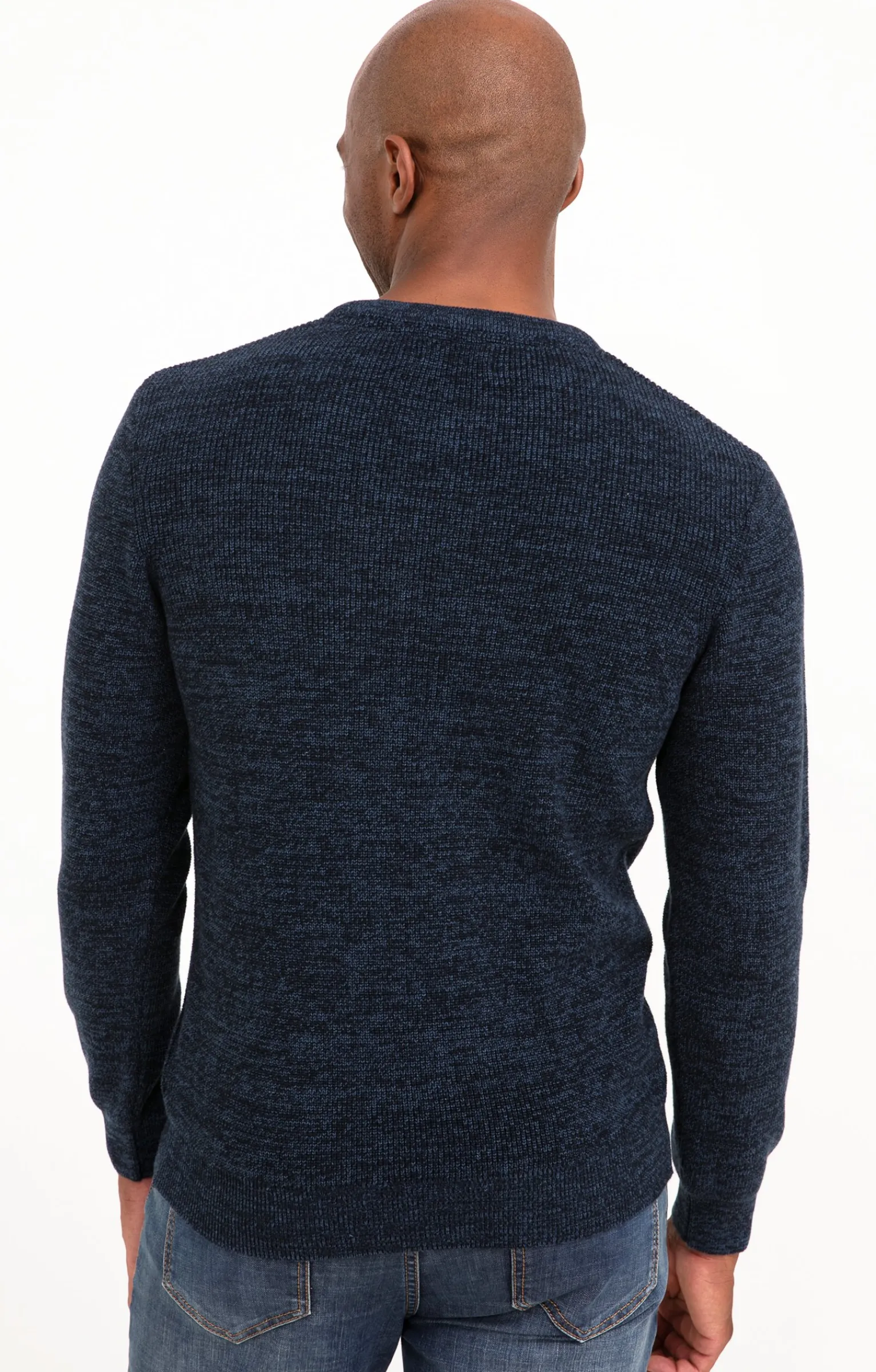 Pulls & Gilets<Armand Thiery Pull col rond côtelé - Marine