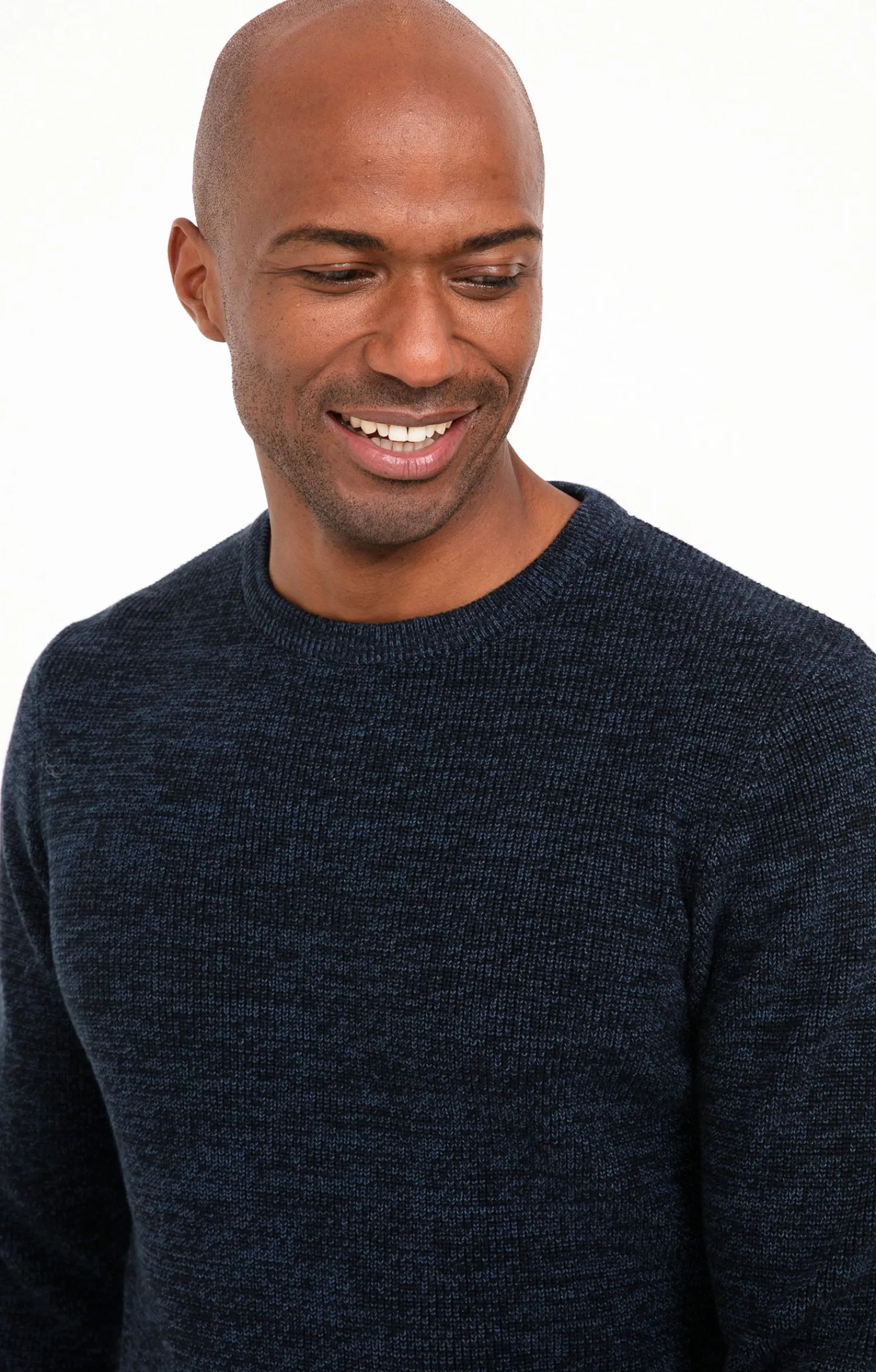 Pulls & Gilets<Armand Thiery Pull col rond côtelé - Marine
