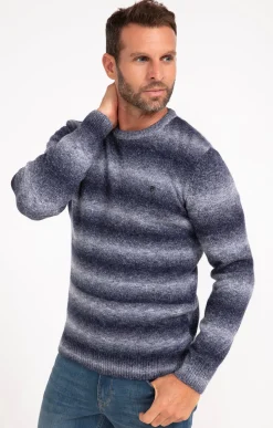 Pulls & Gilets<Armand Thiery Pull col rond dégradé - Bleu