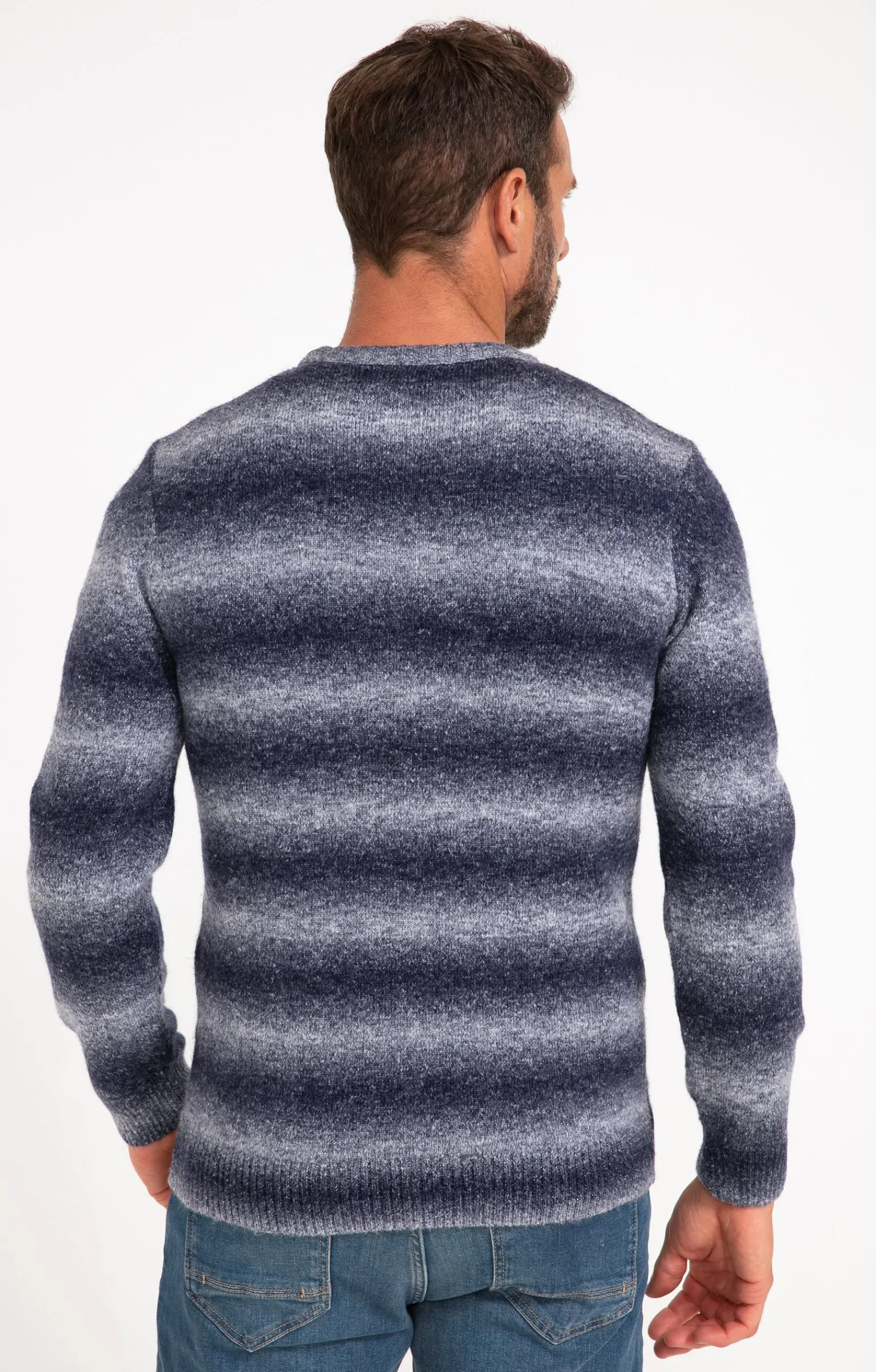 Pulls & Gilets<Armand Thiery Pull col rond dégradé - Bleu