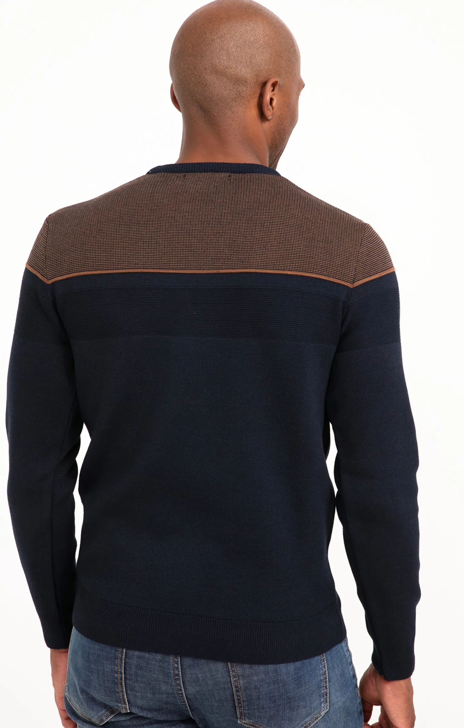 Pulls & Gilets<Armand Thiery Pull col rond fantaisie - Marine